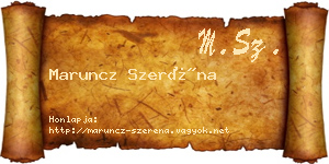 Maruncz Szeréna névjegykártya